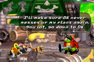 Kaptain K. Rool with his Krew in the GBA remake of Donkey Kong Country 2.