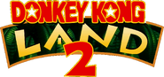 North American logo of the game Donkey Kong Land 2 for Game Boy.