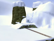 Closer view of the White Mountains as seen in the second season of the Donkey Kong Country animated series.