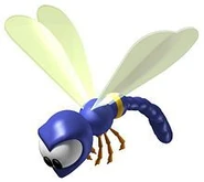 Arte de Flitter do jogo DK: Jungle Climber para Nintendo DS.