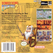 North American boxart (back) of Donkey Kong Country 2 for GBA.