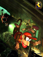 Dixie Kong y Diddy kong en "Glimmer's Galleon"