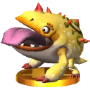 Mugly's trophy as seen in the game Super Smash Bros. for Nintendo 3DS.