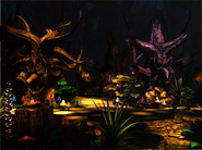 Art work depicting the Gloomy Gulch Forest