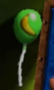 Chunky's green Banana Balloon in Fungi Forest.
