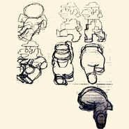Concept art for Jumpman (later known as Mario).