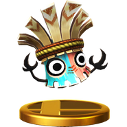 Krazy Kalimba's trophy as seen in the game Super Smash Bros. for Wii U.