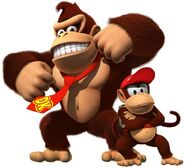 Artwork of Donkey and Diddy Kong.