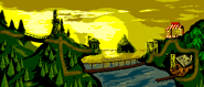 Mapa do mundo Vine Valley como visto no jogo Donkey Kong Country para Game Boy Color.