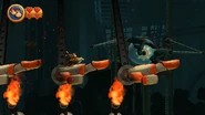The hand platforms swaying back and forth.
