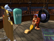 Interior of the Donkey and Diddy Kong's treehouse as seen in the second season of the Donkey Kong Country animated series.
