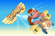 A gameplay screenshot of Cranky Kong.