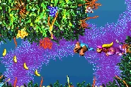 The Game Boy Advance version of the level, with a pink Nibbla.
