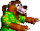 Baffle's sprite from the game Donkey Kong Country 3: Dixie Kong's Double Trouble! for SFC/SNES.