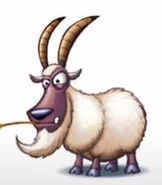 Conceptual artwork depicting the "Unseen goat enemy" as seen in the game Donkey Kong Country: Tropical Freeze.