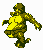 Klump's sprite from the game Donkey Kong Country for Game Boy Color.