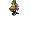 Klump's animated sprite from the game Donkey Kong Country for SNES.