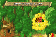 Very Gnawty's Lair stage location in the world map of Kongo Jungle, as seen in the game Donkey Kong Country for GBA.