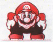 Artwork of Mario crouching.