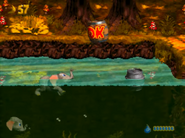 One of the only water areas of the level where Ellie can swim freely.