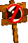 No-Rambi Sign from Donkey Kong Country 2: Diddy's Kong Quest