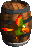 Squawks Barrel sprite from the game Donkey Kong Country 3: Dixie Kong's Double Trouble! for SFC/SNES.