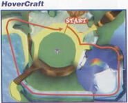 Map showing Taj's hovercraft challenge course