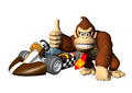 Another image of Donkey Kong in Mario Kart Wii.