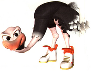 Artwork of Expresso the Ostrich (GBA version only).