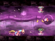 Poisonous Pipeline SNES.png (902 KB) The Kongs encounter two Lurchins and a red Koco.