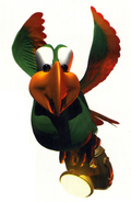 Squawks' alternative artwork from the game Donkey Kong Country.