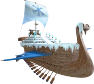 El barco que usan los Frigómadas para invadir la Isla Donkey Kong en la intro del juego