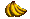 Banana Bunch's animated sprite from the game Donkey Kong Country for SNES.