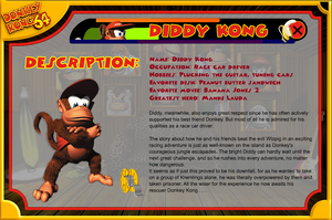 German DK64 Website Diddy Kong Description