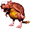 Very Gnawty's jumping sprite from the game Donkey Kong Country for GBA.