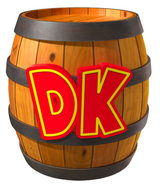 DK Barrel's artwork from the games Donkey Kong Country Returns and Donkey Kong Country Returns 3D.