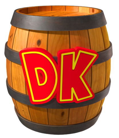 donkey kong holding barrel