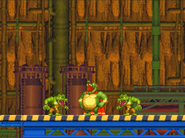 K. Rool laughs with his cronies in DK: Jungle Climber.