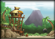 Exterior de la choza (Jungla Escandalosa)