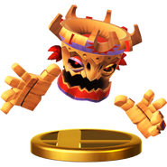 Tiki Tong's trophy as seen in the game Super Smash Bros. for Wii U.