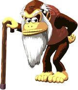 Cranky Kong's artwork from the game Donkey Konga for GameCube.