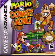 North American boxart of the game Mario vs. Donkey Kong for GBA.