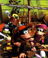 Group dkc2 05.png (4,58 MB) Diddy, Dixie, Squawks, Screech y varios Kremling