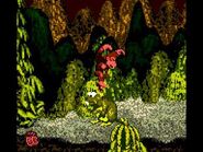 Very Gnawty's Lair stage walkthrough as seen in the game Donkey Kong Country for GBC.