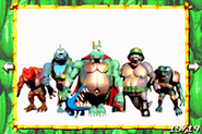 A photo of the Kremlings in the GBA remake of Donkey Kong Country.