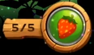 Strawberry Puzzle Emblem assembled once at the result screen of levels with five Puzzle Pieces, as seen in the games Donkey Kong Country Returns and Donkey Kong Country Returns 3D.