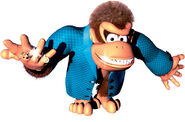 Swanky Kong's artwork from the game Donkey Kong Country 2.