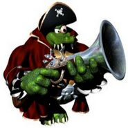 Artwork of Kaptain K. Rool, the final boss.