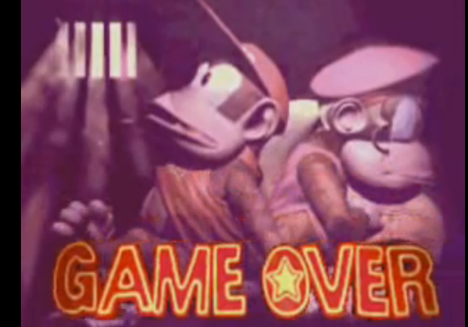 donkey kong country game over