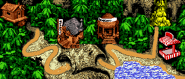 Mapa do mundo Kongo Jungle como visto no jogo Donkey Kong Country para Game Boy Color.
